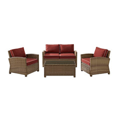 Crosley Bradenton 4pc Outdoor Wicker Conversation Set - KO70024 - The Home Selection