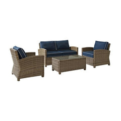 Crosley Bradenton 4pc Outdoor Wicker Conversation Set - KO70024 - The Home Selection