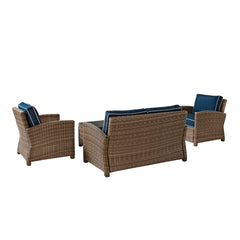 Crosley Bradenton 4pc Outdoor Wicker Conversation Set - KO70024 - The Home Selection