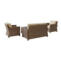 Crosley Bradenton 4pc Outdoor Wicker Conversation Set - KO70024 - The Home Selection