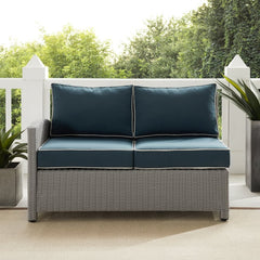 Crosley Bradenton 52.75 Inch Outdoor Wicker Sectional Left Side Loveseat - KO70016 - The Home Selection