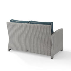 Crosley Bradenton 52.75 Inch Outdoor Wicker Sectional Left Side Loveseat - KO70016 - The Home Selection