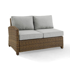 Crosley Bradenton 52.75 Inch Outdoor Wicker Sectional Left Side Loveseat - KO70016 - The Home Selection