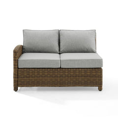 Crosley Bradenton 52.75 Inch Outdoor Wicker Sectional Left Side Loveseat - KO70016 - The Home Selection