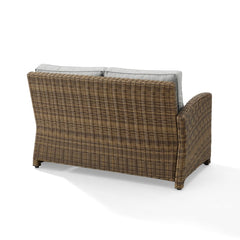 Crosley Bradenton 52.75 Inch Outdoor Wicker Sectional Left Side Loveseat - KO70016 - The Home Selection