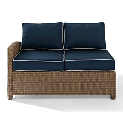 Crosley Bradenton 52.75 Inch Outdoor Wicker Sectional Left Side Loveseat - KO70016 - The Home Selection