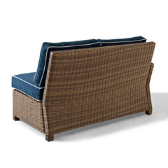 Crosley Bradenton 52.75 Inch Outdoor Wicker Sectional Left Side Loveseat - KO70016 - The Home Selection