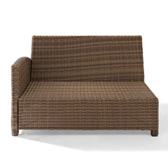 Crosley Bradenton 52.75 Inch Outdoor Wicker Sectional Left Side Loveseat - KO70016 - The Home Selection