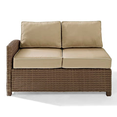 Crosley Bradenton 52.75 Inch Outdoor Wicker Sectional Left Side Loveseat - KO70016 - The Home Selection