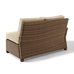 Crosley Bradenton 52.75 Inch Outdoor Wicker Sectional Left Side Loveseat - KO70016 - The Home Selection