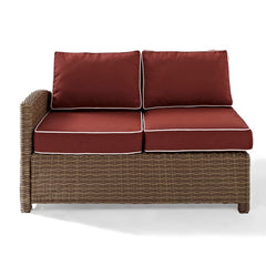 Crosley Bradenton 52.75 Inch Outdoor Wicker Sectional Left Side Loveseat - KO70016 - The Home Selection