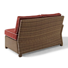 Crosley Bradenton 52.75 Inch Outdoor Wicker Sectional Left Side Loveseat - KO70016 - The Home Selection