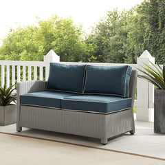 Crosley Bradenton 52.75 Inch Outdoor Wicker Sectional Left Side Loveseat - KO70016 - The Home Selection