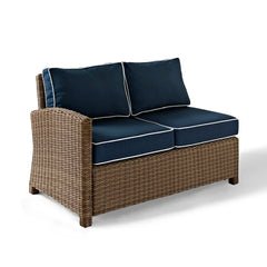 Crosley Bradenton 52.75 Inch Outdoor Wicker Sectional Left Side Loveseat - KO70016 - The Home Selection