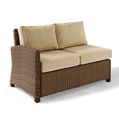 Crosley Bradenton 52.75 Inch Outdoor Wicker Sectional Left Side Loveseat - KO70016 - The Home Selection