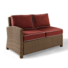 Crosley Bradenton 52.75 Inch Outdoor Wicker Sectional Left Side Loveseat - KO70016 - The Home Selection
