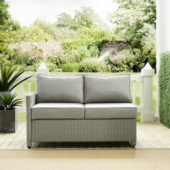 Crosley Bradenton 52.75 Inch Outdoor Wicker Sectional Left Side Loveseat - KO70016 - The Home Selection