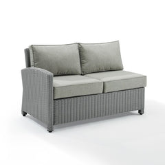 Crosley Bradenton 52.75 Inch Outdoor Wicker Sectional Left Side Loveseat - KO70016 - The Home Selection