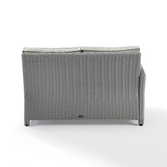 Crosley Bradenton 52.75 Inch Outdoor Wicker Sectional Left Side Loveseat - KO70016 - The Home Selection