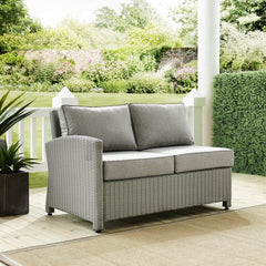 Crosley Bradenton 52.75 Inch Outdoor Wicker Sectional Left Side Loveseat - KO70016 - The Home Selection