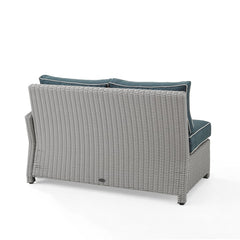 Crosley Bradenton 52.75 Inch Outdoor Wicker Sectional Right Side Loveseat - KO70015W - The Home Selection