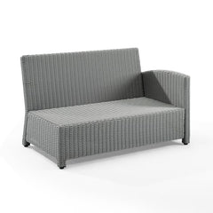 Crosley Bradenton 52.75 Inch Outdoor Wicker Sectional Right Side Loveseat - KO70015W - The Home Selection
