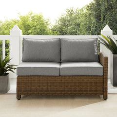 Crosley Bradenton 52.75 Inch Outdoor Wicker Sectional Right Side Loveseat - KO70015W - The Home Selection