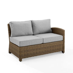 Crosley Bradenton 52.75 Inch Outdoor Wicker Sectional Right Side Loveseat - KO70015W - The Home Selection