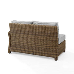 Crosley Bradenton 52.75 Inch Outdoor Wicker Sectional Right Side Loveseat - KO70015W - The Home Selection