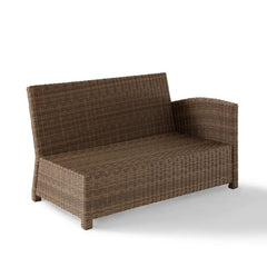 Crosley Bradenton 52.75 Inch Outdoor Wicker Sectional Right Side Loveseat - KO70015W - The Home Selection
