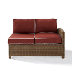 Crosley Bradenton 52.75 Inch Outdoor Wicker Sectional Right Side Loveseat - KO70015W - The Home Selection