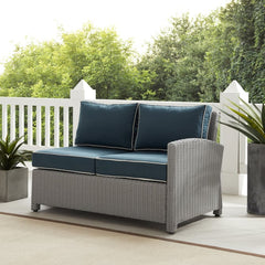 Crosley Bradenton 52.75 Inch Outdoor Wicker Sectional Right Side Loveseat - KO70015W - The Home Selection