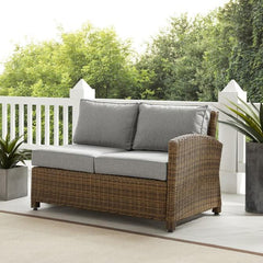 Crosley Bradenton 52.75 Inch Outdoor Wicker Sectional Right Side Loveseat - KO70015W - The Home Selection
