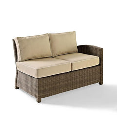 Crosley Bradenton 52.75 Inch Outdoor Wicker Sectional Right Side Loveseat - KO70015W - The Home Selection