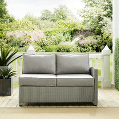Crosley Bradenton 52.75 Inch Outdoor Wicker Sectional Right Side Loveseat - KO70015W - The Home Selection