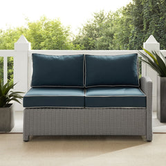 Crosley Bradenton 52.75 Inch Outdoor Wicker Sectional Right Side Loveseat - KO70015W - The Home Selection