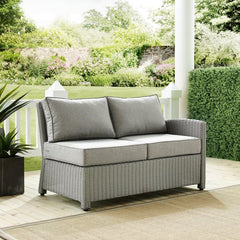 Crosley Bradenton 52.75 Inch Outdoor Wicker Sectional Right Side Loveseat - KO70015W - The Home Selection