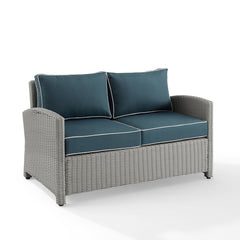 Crosley Bradenton 55 Inch Outdoor Wicker Loveseat - KO70022 - The Home Selection