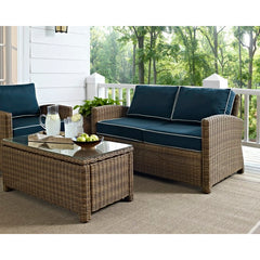 Crosley Bradenton 55 Inch Outdoor Wicker Loveseat - KO70022 - The Home Selection