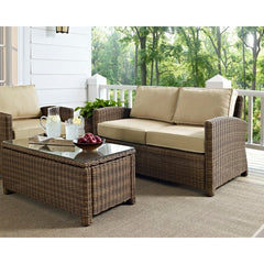 Crosley Bradenton 55 Inch Outdoor Wicker Loveseat - KO70022 - The Home Selection