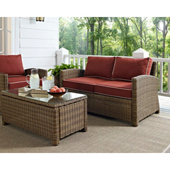 Crosley Bradenton 55 Inch Outdoor Wicker Loveseat - KO70022 - The Home Selection