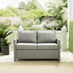 Crosley Bradenton 55 Inch Outdoor Wicker Loveseat - KO70022 - The Home Selection