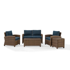 Crosley Bradenton 5pc Outdoor Wicker Conversation Set - KO70050 - The Home Selection