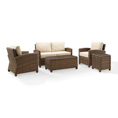 Crosley Bradenton 5pc Outdoor Wicker Conversation Set - KO70050 - The Home Selection