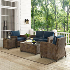 Crosley Bradenton 5pc Outdoor Wicker Conversation Set - KO70050 - The Home Selection