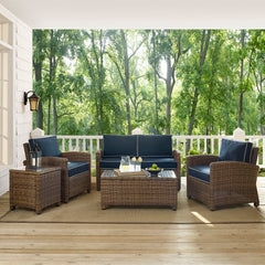 Crosley Bradenton 5pc Outdoor Wicker Conversation Set - KO70050 - The Home Selection