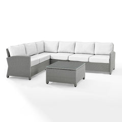 Crosley Bradenton 5pc Outdoor Wicker Sectional Set - KO70020 - The Home Selection