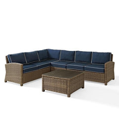 Crosley Bradenton 5pc Outdoor Wicker Sectional Set - KO70020 - The Home Selection