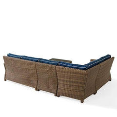 Crosley Bradenton 5pc Outdoor Wicker Sectional Set - KO70020 - The Home Selection