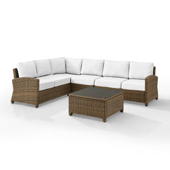 Crosley Bradenton 5pc Outdoor Wicker Sectional Set - KO70020 - The Home Selection